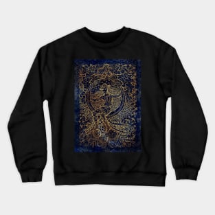 Moon Maiden. Celestial Background. Crewneck Sweatshirt